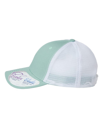 Infinity Her Women's Modern Trucker Cap CHARLIE #color_Seafoam/ White