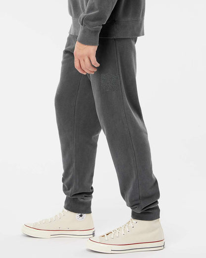 Independent Trading Co. Unisex Pigment-Dyed Fleece Sweatpants PRM50PTPD #colormdl_Pigment Black