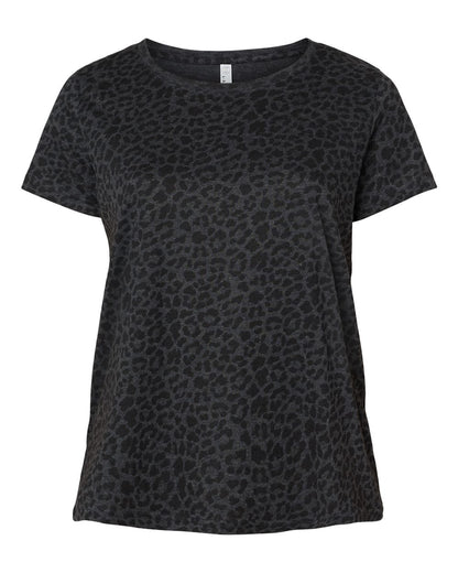 LAT Women's Curvy Collection Fine Jersey Tee 3816 #color_Black Leopard