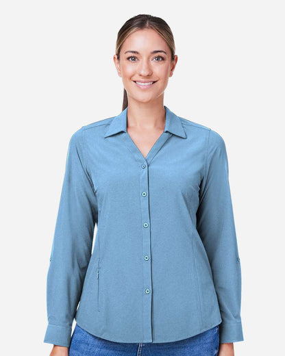 CORE365 Women's Ultra UVP® Marina Shirt CE510LW #colormdl_Columbia Blue