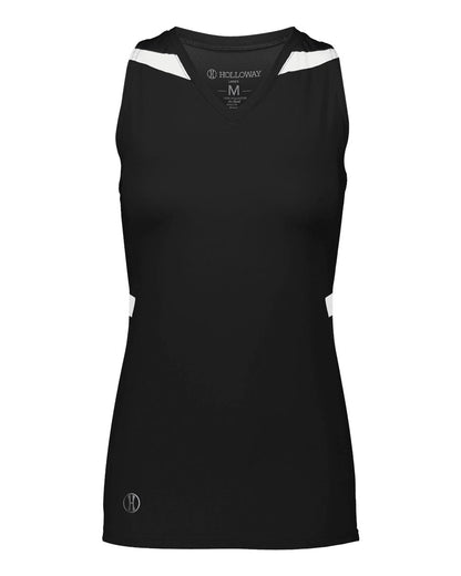 Holloway Women's PR Max Compression Racerback Jersey 221337 #color_Black/ White