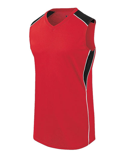 Augusta Sportswear Women's Dynamite Jersey 312162 #color_Scarlet/ Black/ White