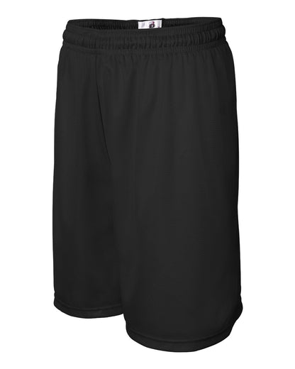 Badger Mini Mesh 9'' Inseam Shorts 7239 #color_Black