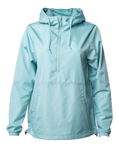 Independent Trading Co. Lightweight Quarter-Zip Windbreaker Pullover Jacket EXP54LWP #color_Aqua