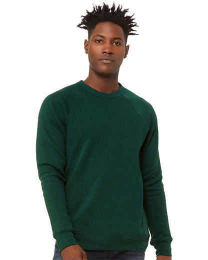 BELLA + CANVAS Unisex Sponge Fleece Raglan Crewneck Sweatshirt 3901 #colormdl_Forest