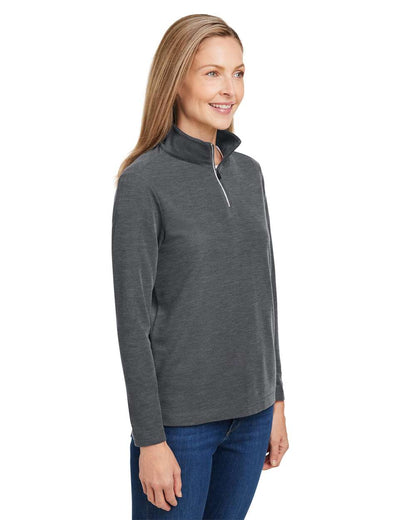 CORE365 Women's Fusion ChromaSoft™ Pique Quarter-Zip Pullover CE405W #colormdl_Carbon Heather