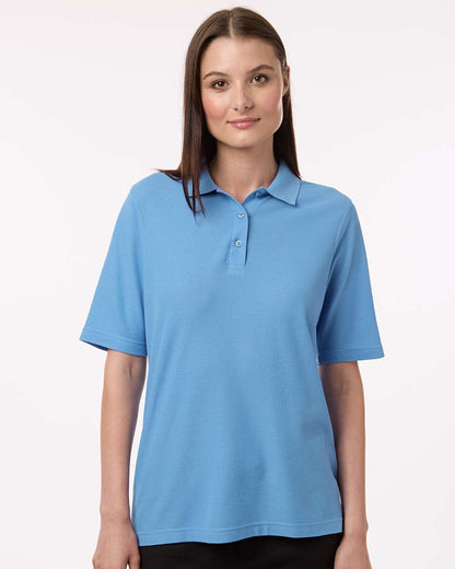 Harriton Women's Maverick CVC Pique Polo M105W #colormdl_Light College Blue