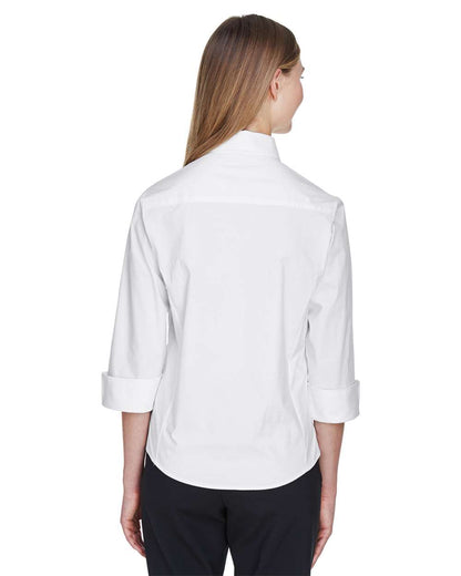 Devon & Jones Women's Perfect Fit™ Three-Quarter Sleeve Stretch Poplin Dress Shirt DP625W #colormdl_White