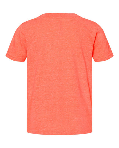 Rabbit Skins Toddler Harborside Mélange T-Shirt 3391 #color_Papaya Melange