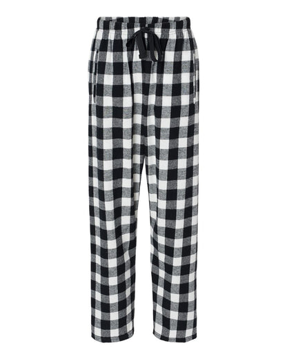 Boxercraft Women's Haley Flannel Pants BW6620 #color_Black/ White Buffalo Plaid