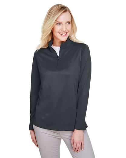 Harriton Women's Advantage Snag Protection Plus Quarter-Zip Pullover M748W #colormdl_Dark Charcoal