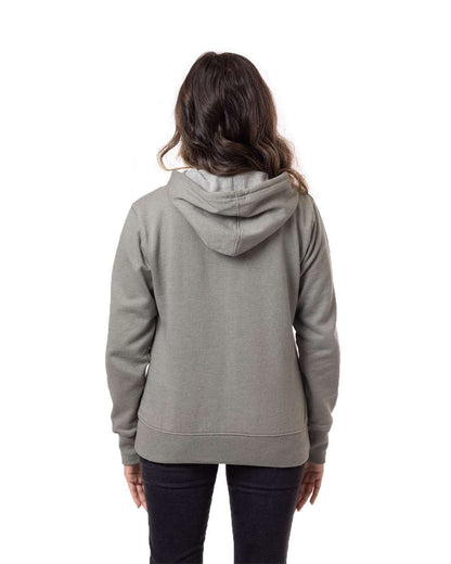econscious Women's Heathered Full-Zip Hooded Sweatshirt EC4580 #colormdl_Military Green