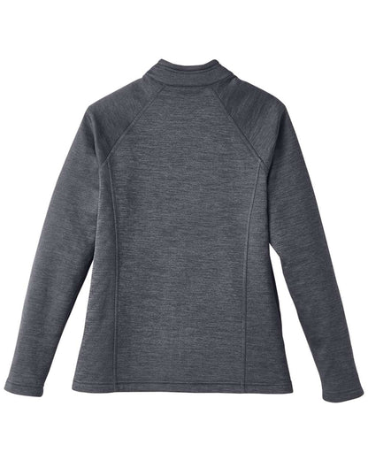North End Women's Flux 2.0 Full-Zip Jacket NE712W #color_Carbon Heather/ Black