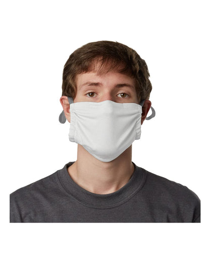 Hanes 2-Ply Cotton Pocket Face Mask MKPKCR #color_White