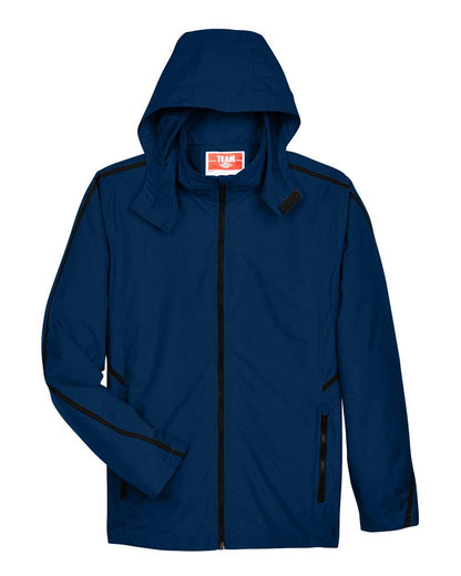 Team 365 Unisex Conquest Jacket with Mesh Lining TT70 #color_Sport Dark Navy