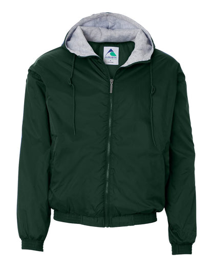 Augusta Sportswear Fleece Lined Hooded Jacket 3280 #color_Dark Green