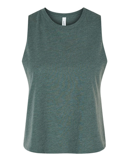 BELLA + CANVAS Women's Racerback Crop Tank 6682 #color_Heather Forest