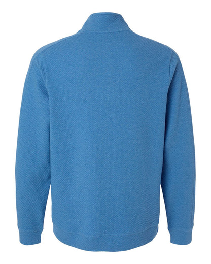 North End Men's Spirit Textured Quarter-Zip Pullover NE725 #color_Light Nautical Blue Heather
