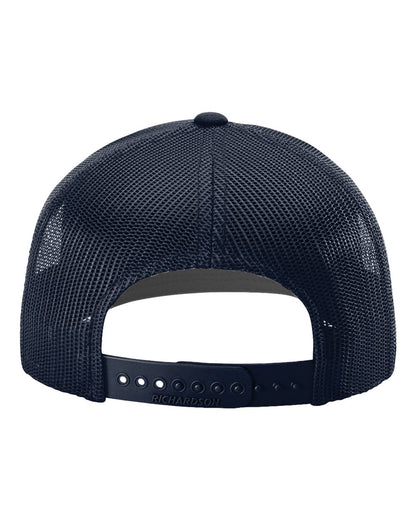 Richardson 112+ R-Flex Adjustable Trucker Cap 112PL #color_Navy
