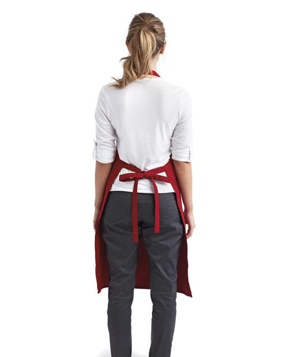 Artisan Collection by Reprime Organic Cotton Bib Apron RP102 #colormdl_Red