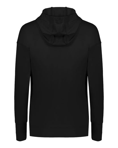 Holloway Women's Eco Revive™ Ventura Soft Knit Hooded Sweatshirt 222798 #color_Black