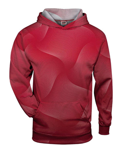 Badger Youth Warp Hooded Long Sleeve T-Shirt 2413 #color_Red
