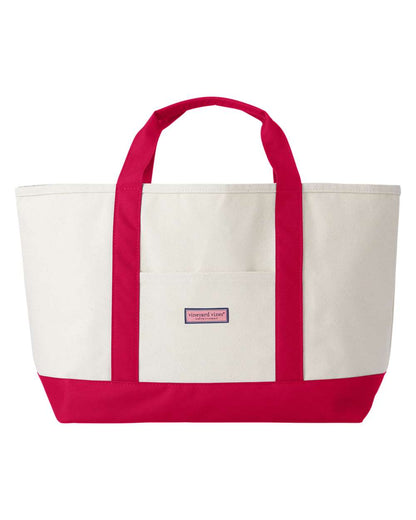vineyard vines Captain Tote Bag D000240 #color_Light House Red