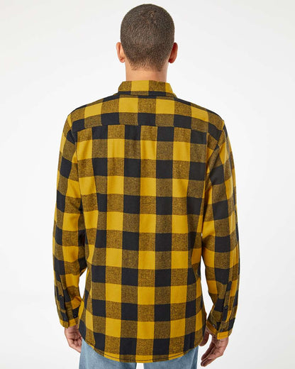 Burnside Yarn-Dyed Long Sleeve Flannel Shirt 8210 #colormdl_Gold/ Black