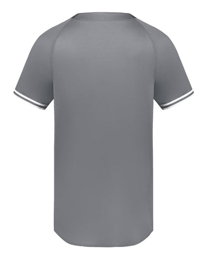 Augusta Sportswear Cutter Henley Jersey 6905 #color_Graphite/ White