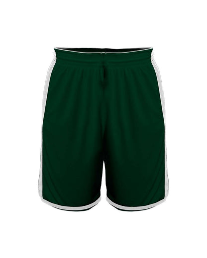 Alleson Athletic Youth Crossover Reversible Shorts 590PSPY #color_Forest/ White