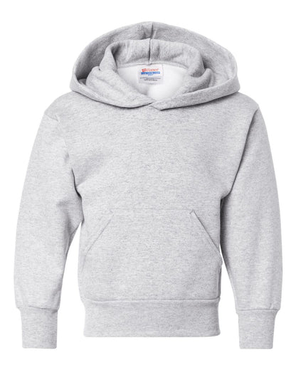 Hanes Youth EcoSmart® Hooded Sweatshirt P473 #color_Ash