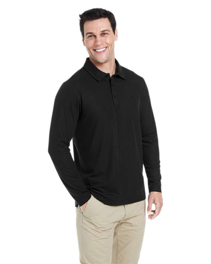 CORE365 Men's Fusion ChromaSoft™ Long Sleeve Pique Polo CE112L #colormdl_Black