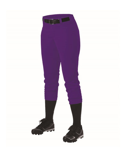 Alleson Athletic Women's Belt Loop Fast-Pitch Pants 605PBW #color_Purple