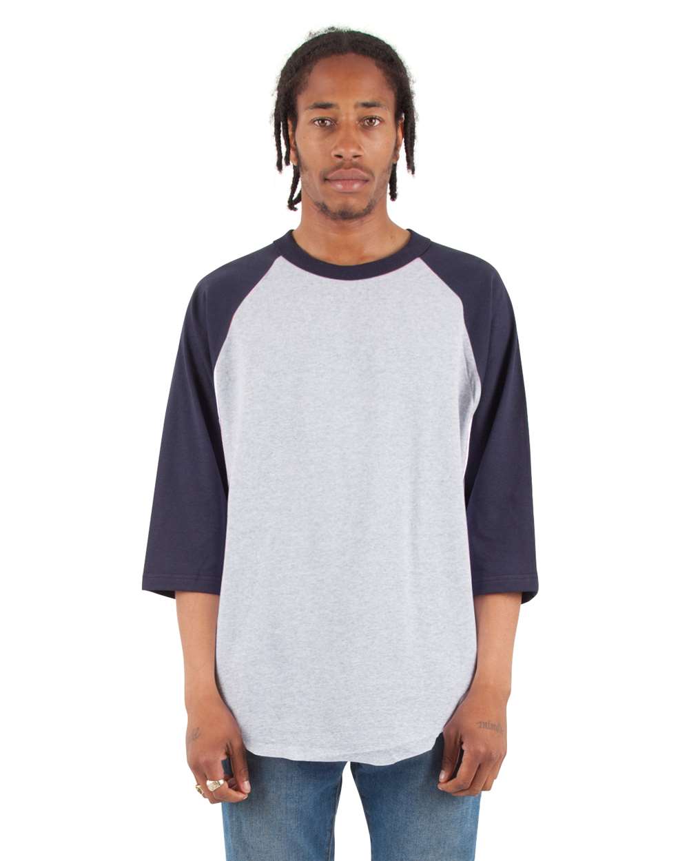 #colormdl_Heather Grey/ Navy