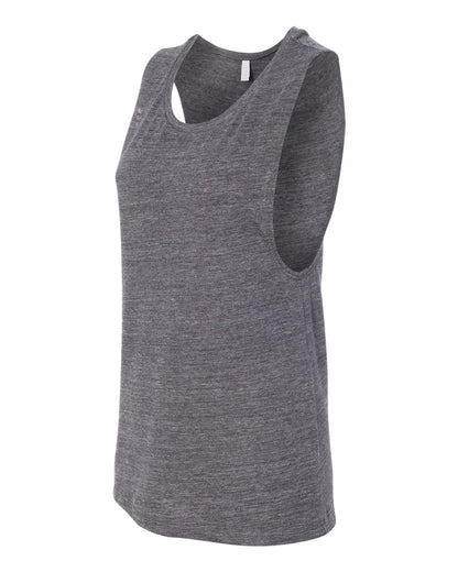 BELLA + CANVAS Women's Flowy Scoop Muscle Tank 8803 #color_Asphalt Slub