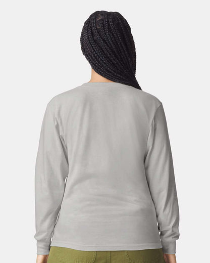 American Apparel Unisex Fine Jersey Long Sleeve Tee 2007 #colormdl_New Silver