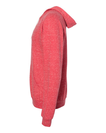 JERZEES Unisex Snow Heather French Terry Raglan Hooded Sweatshirt 90MR #color_Red