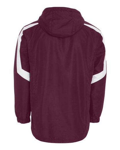 Holloway Men's Charger Hooded Jacket 229059 #color_Maroon/ White