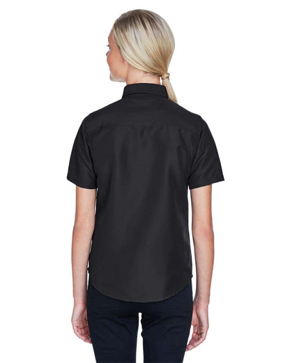 Harriton Women's Key West Short Sleeve Performance Staff Shirt M580W #colormdl_Black