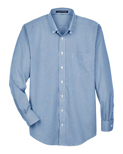 Devon & Jones Men's Crown Collection® Gingham Check Woven Dress Shirt D640 #color_French Blue