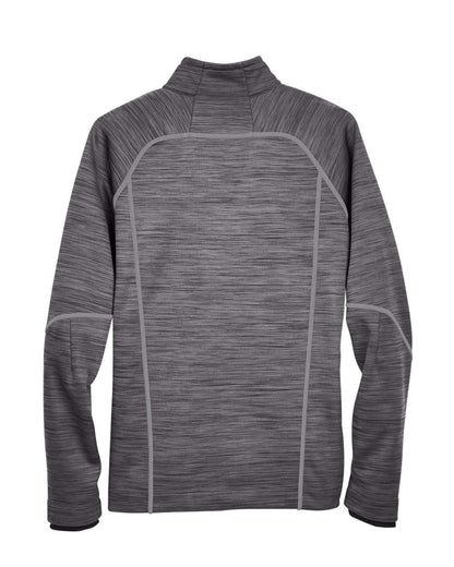 North End Men's Flux Mélange Bonded Fleece Jacket 88697 #color_Carbon/ Black