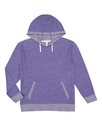 LAT Unisex Harborside Mélange French Terry Hoodie Sweatshirt 6779 #color_Purple Melange