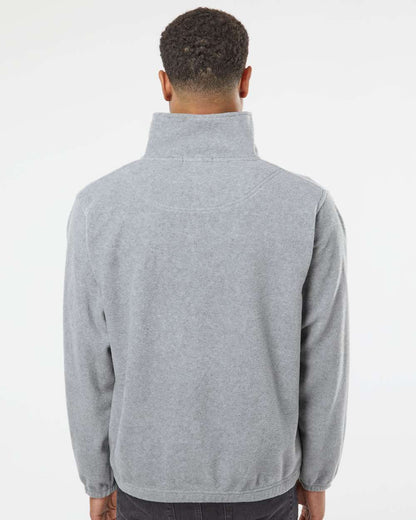 Burnside Polar Fleece Quarter-Zip Pullover 3052 #colormdl_Heather Grey