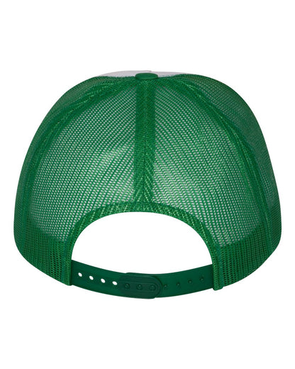 YP Classics Five-Panel Classic Trucker Cap 6006 #color_Kelly/ White/ Kelly