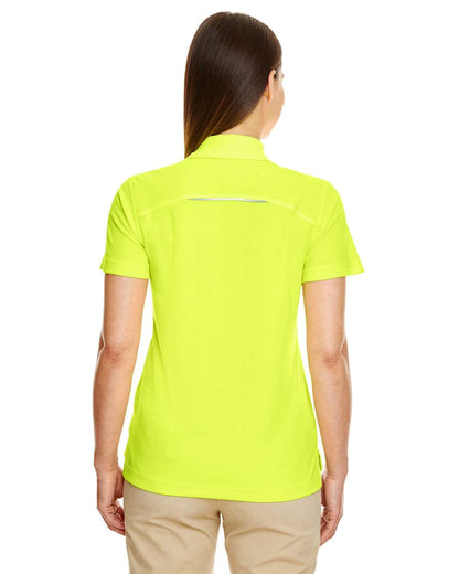 CORE365 Women's Radiant Performance Piqué Polo with Reflective Piping 78181R #colormdl_Safety Yellow