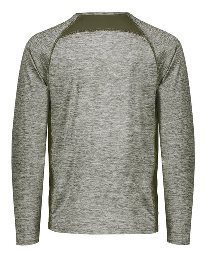 Holloway Men's Electrify CoolCore® Long Sleeve T-Shirt 222570 #color_Olive Heather
