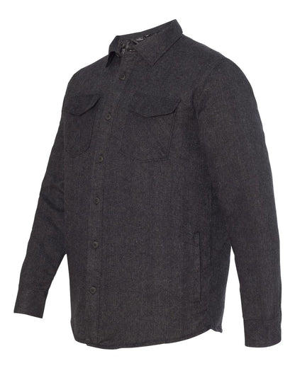 Burnside Quilted Flannel Shirt Jacket 8610 #color_Charcoal