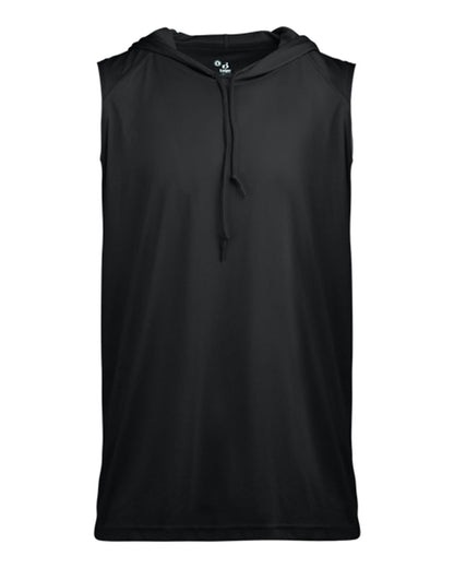 Badger Men's B-Core Sleeveless Hooded T-Shirt 4108 #color_Black