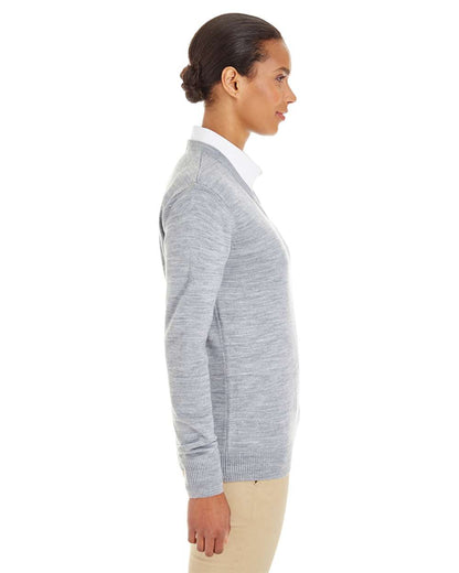 Harriton Women's Pilbloc V-Neck Sweater M420W #colormdl_Grey Heather