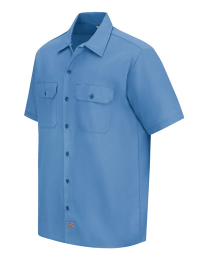 Dickies Short Sleeve Work Shirt - Tall Sizes 2574T #color_Gulf Blue